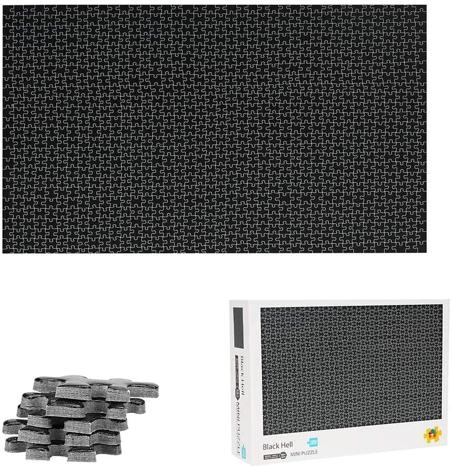 image-1000 Pieces Black Hell Puzzle for Adults Kids