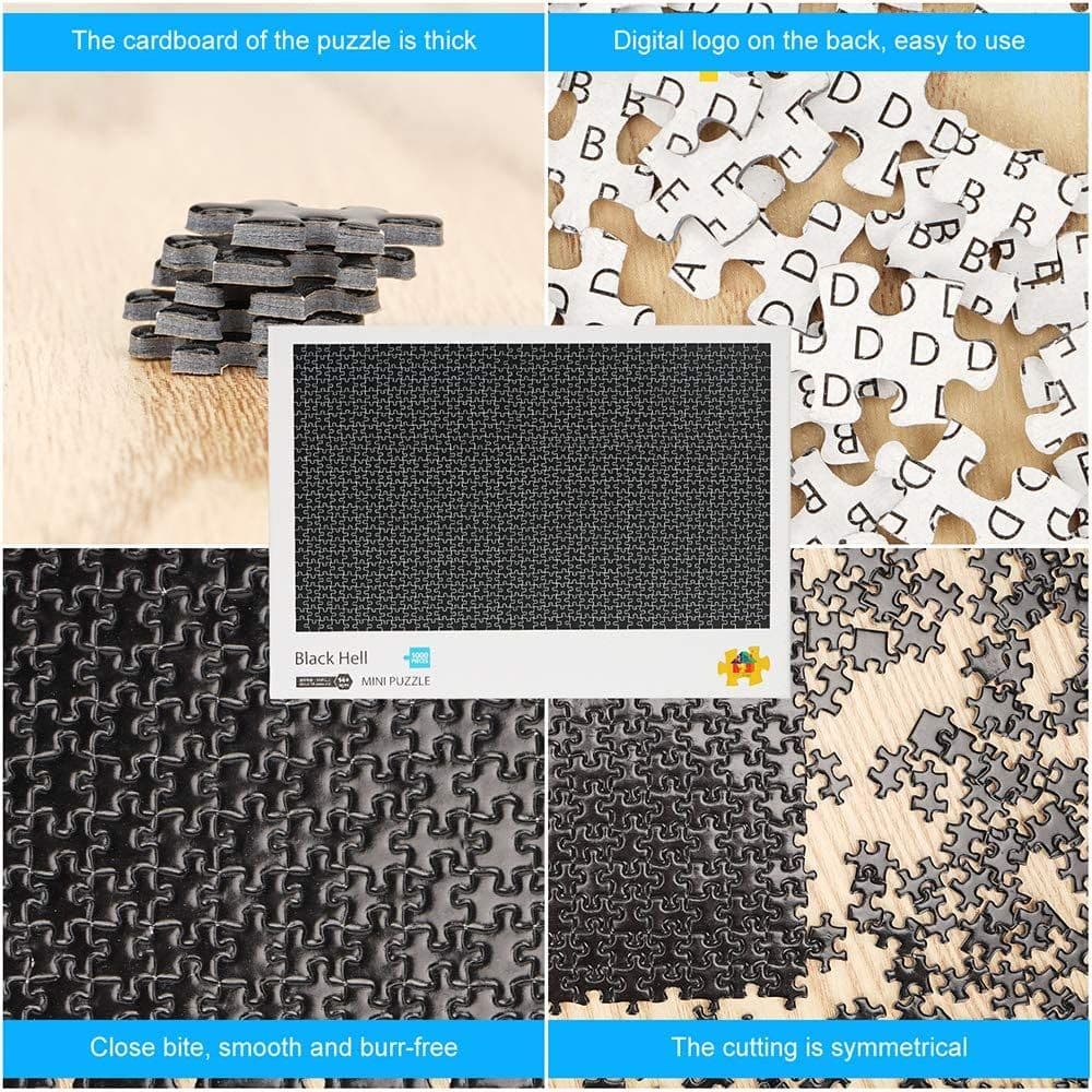 image-1000 Pieces Black Hell Puzzle for Adults Kids