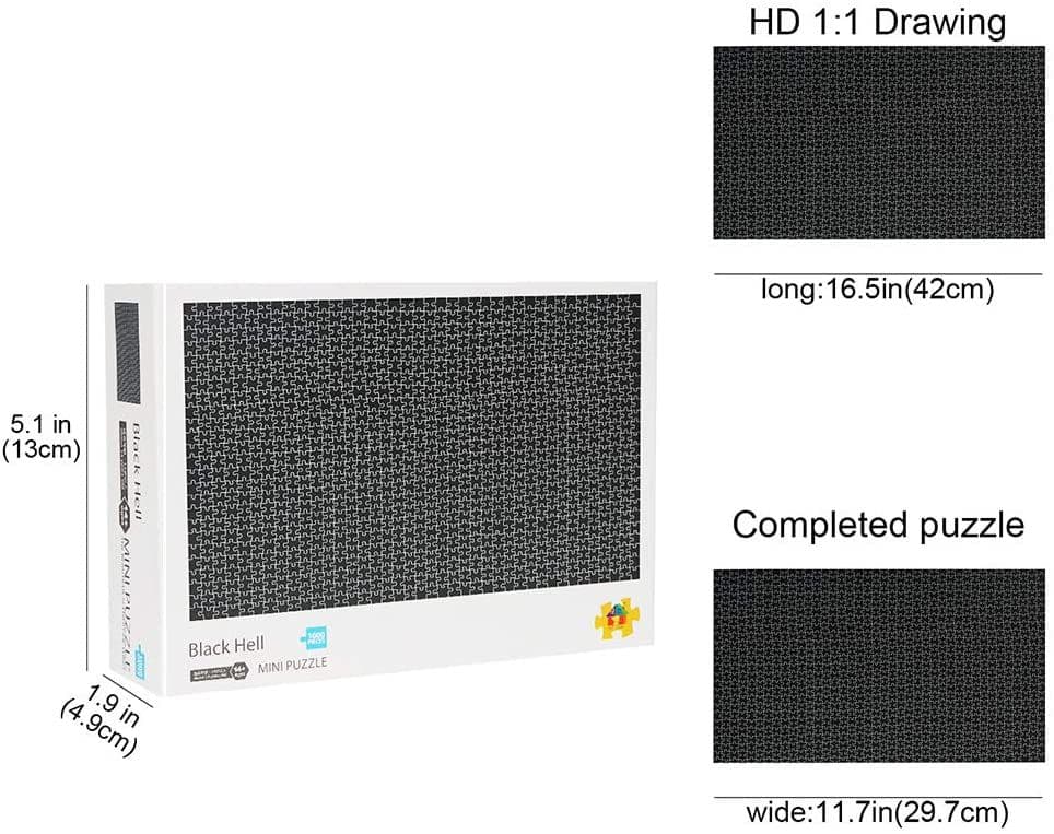 image-1000 Pieces Black Hell Puzzle for Adults Kids