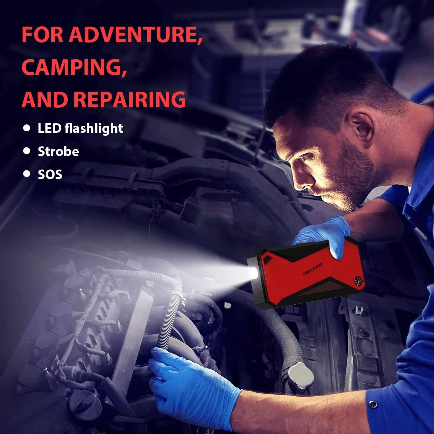 image-Car Jump Starter 1600A Peak 18000mAh Portable Power Pack