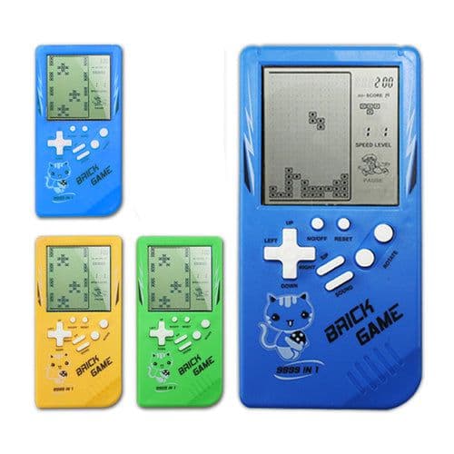 image-Retro Childhood Tetris Handheld Game Player Green