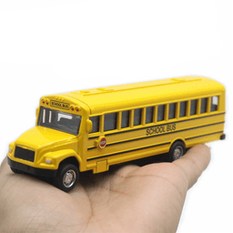 image-Alloy Inertial School Bus Model Car Model For Gifts Kids Boy Toys