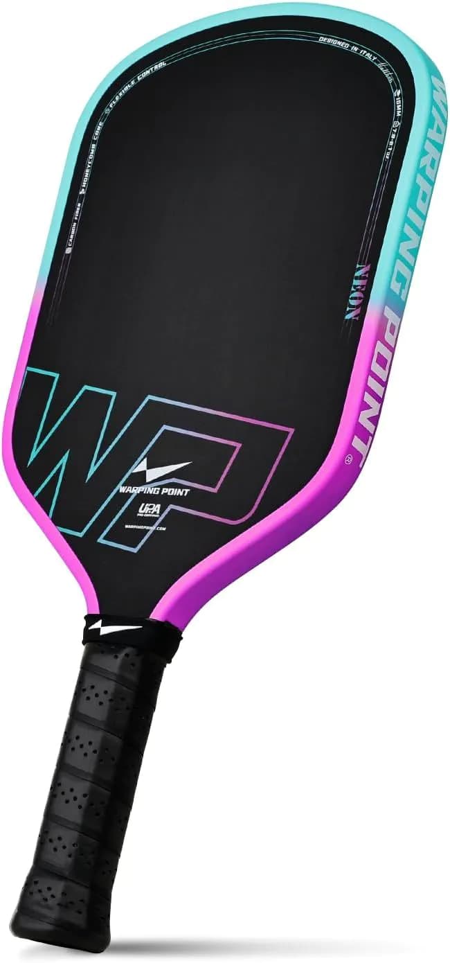 image-Neon Pickleball Paddle 16mm Core in blue, purple, violet Warping Point