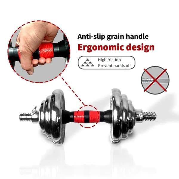 image-44LBS Adjustable Cast Iron Dumbbell Sets with Portable Packing Box