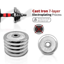 image-44LBS Adjustable Cast Iron Dumbbell Sets with Portable Packing Box