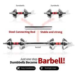 image-44LBS Adjustable Cast Iron Dumbbell Sets with Portable Packing Box