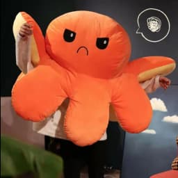 image-90cm-130cm Reversible Flip Giant Octopus Stuffed Plush Doll Gift Toys