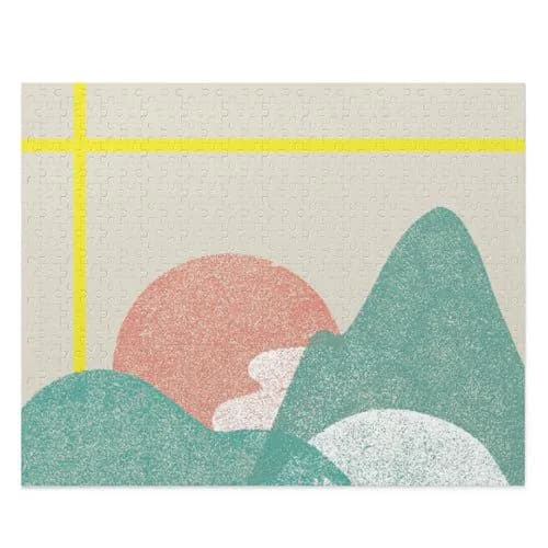 image-Landscape with Yellow Stripes Jigsaw Puzzle 500-Piece