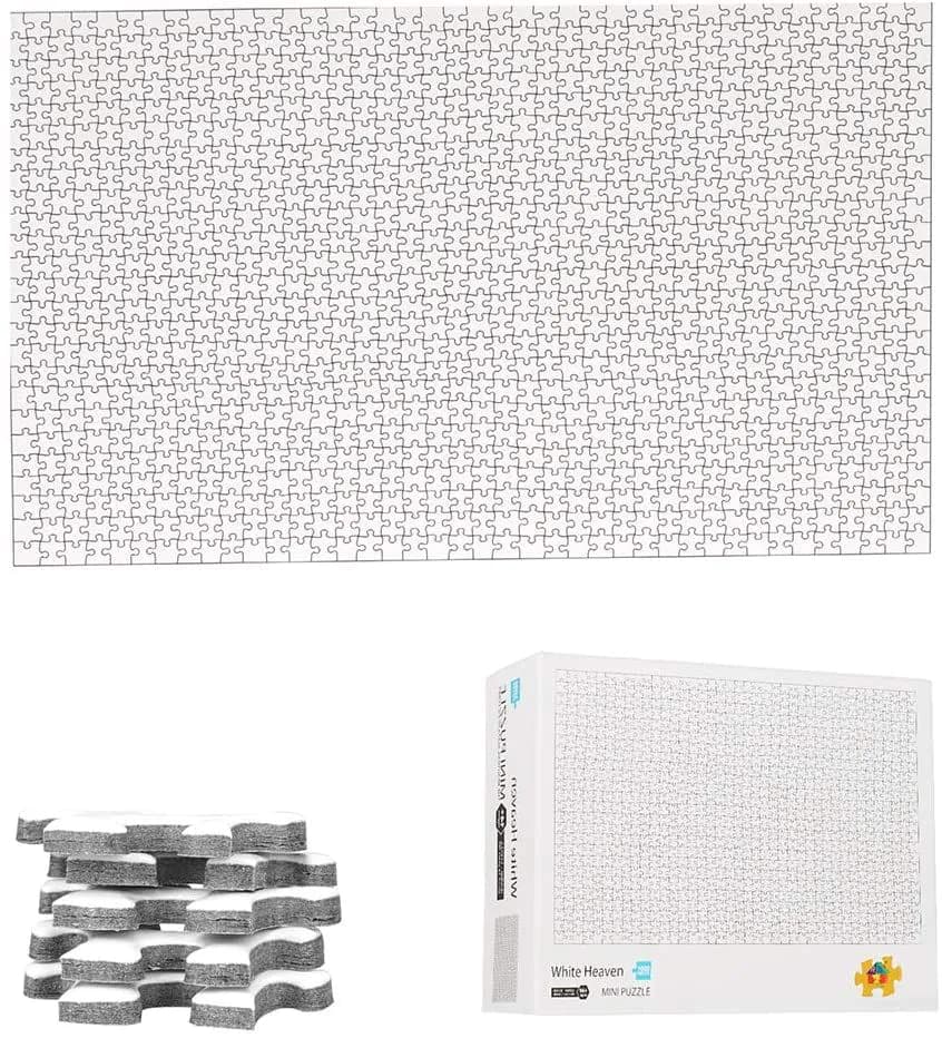 image-1000 Pieces White Hell Puzzle for Adults Kids