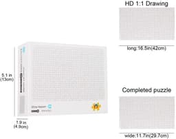 image-1000 Pieces White Hell Puzzle for Adults Kids