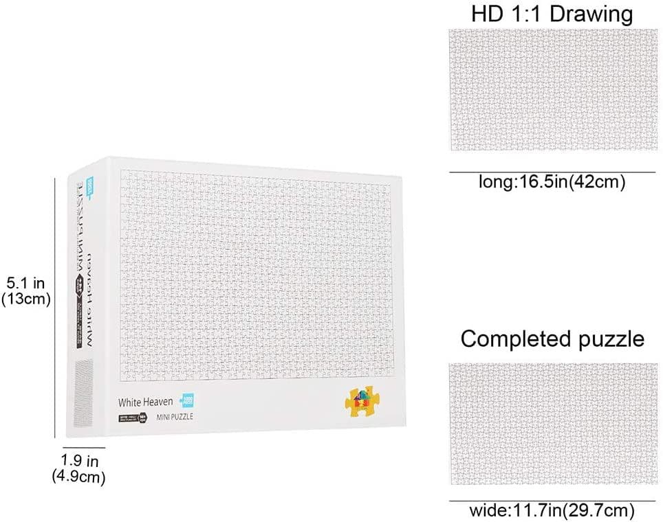 image-1000 Pieces White Hell Puzzle for Adults Kids