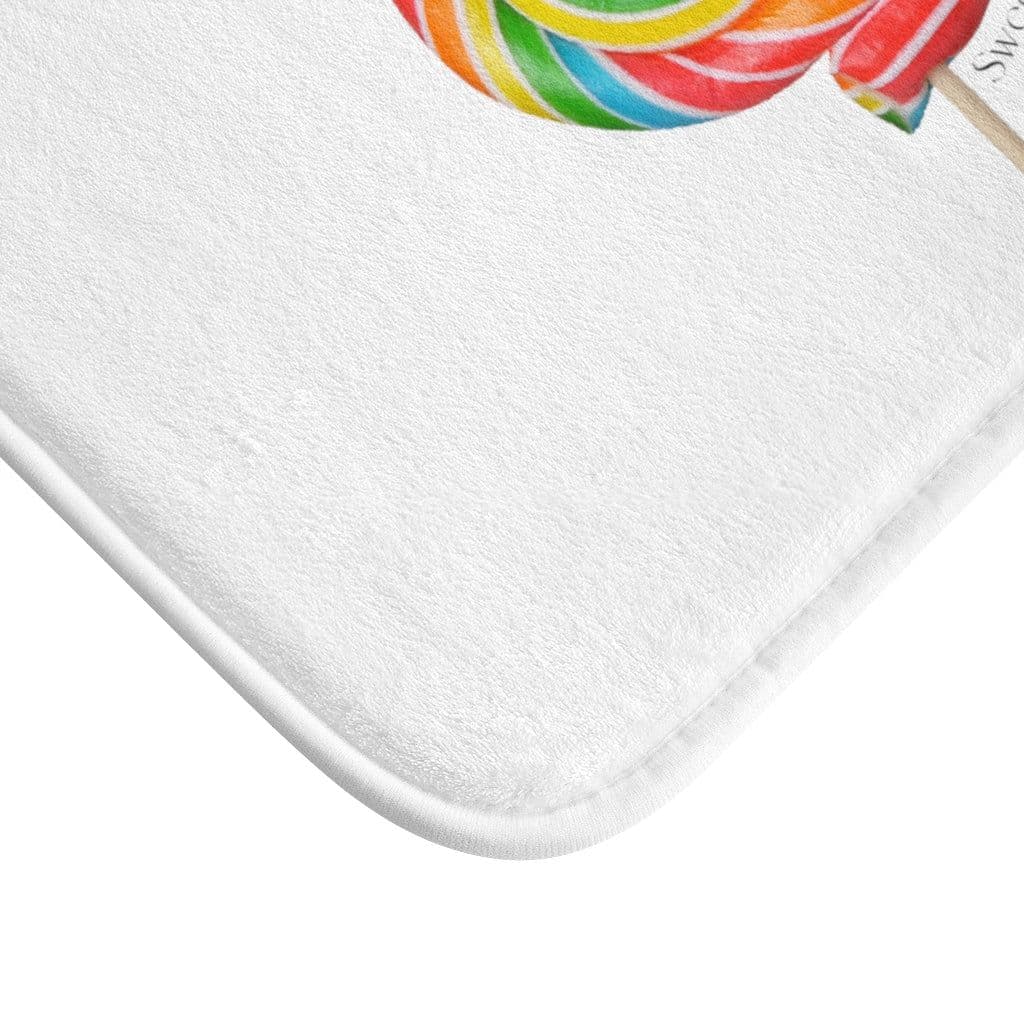 image-Lollipop Sweetness of Life in White Message Bath Mat