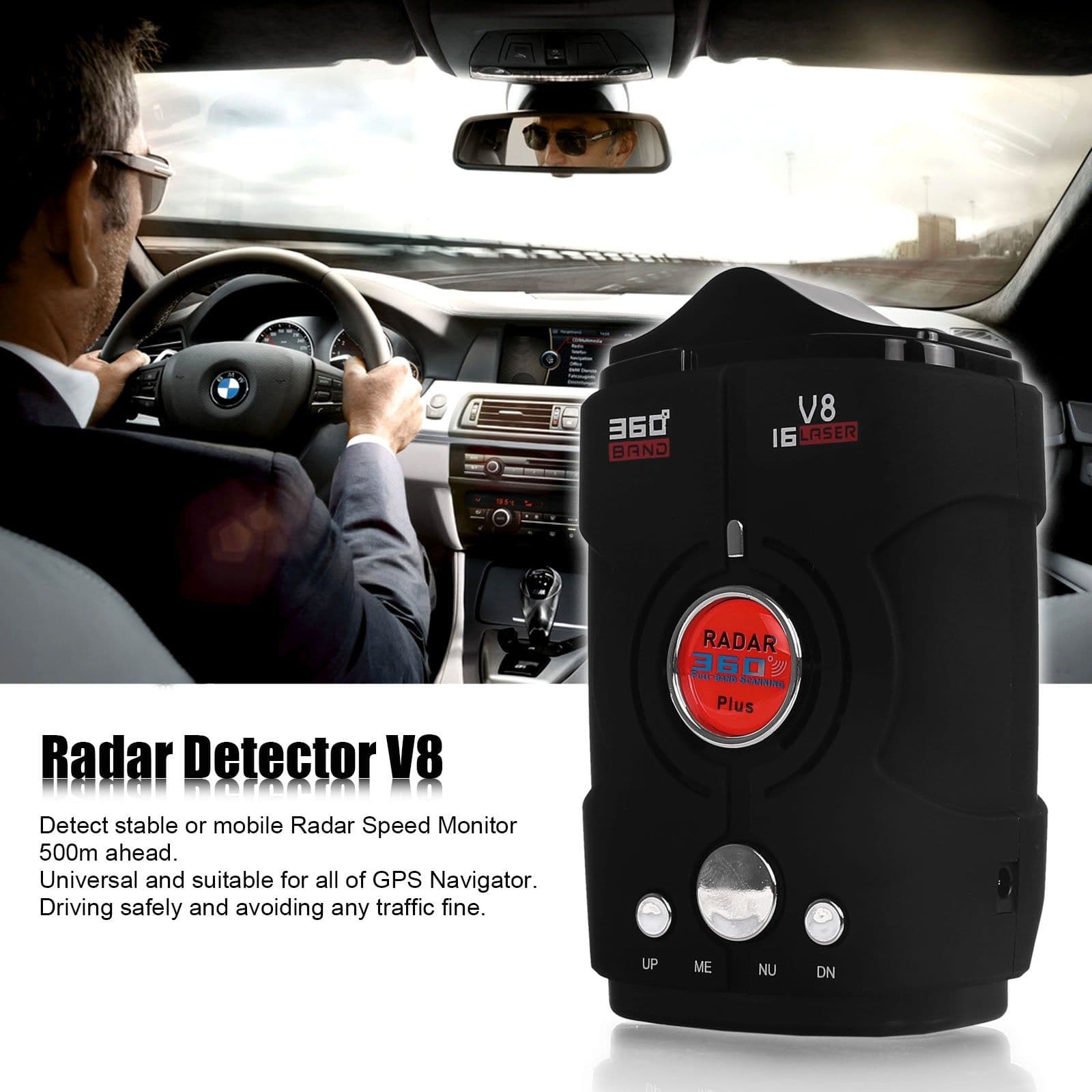 image-V8 Car Radar Detector Speed Camera Detectors