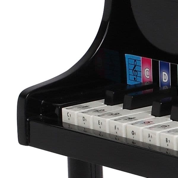 image-Wooden Toys 30-key Children's Wooden Piano with Music Stand