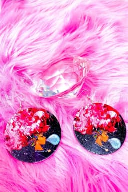 image-Hoops - Pink Afro Queen