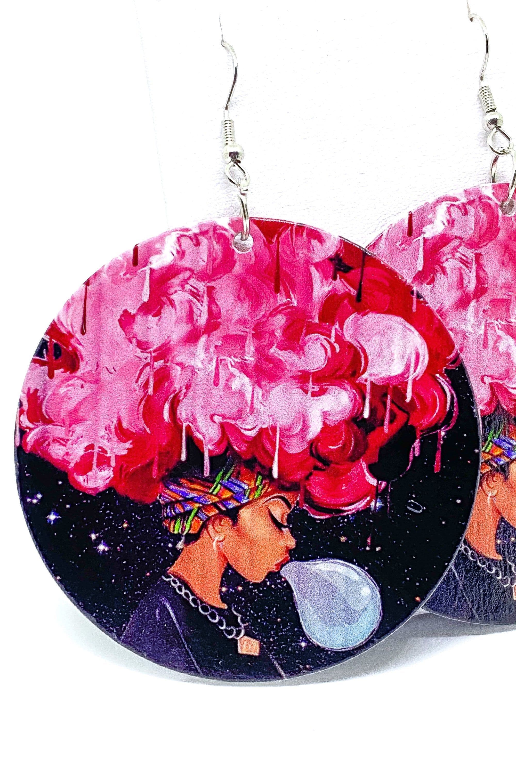 image-Hoops - Pink Afro Queen