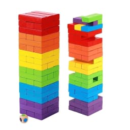 image-Wooden Building Blocks Toy Set (54 Pcs)