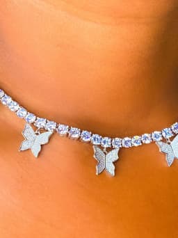 image-Necklace - So Icy Butterfly Choker