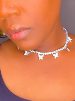 image-Necklace - So Icy Butterfly Choker