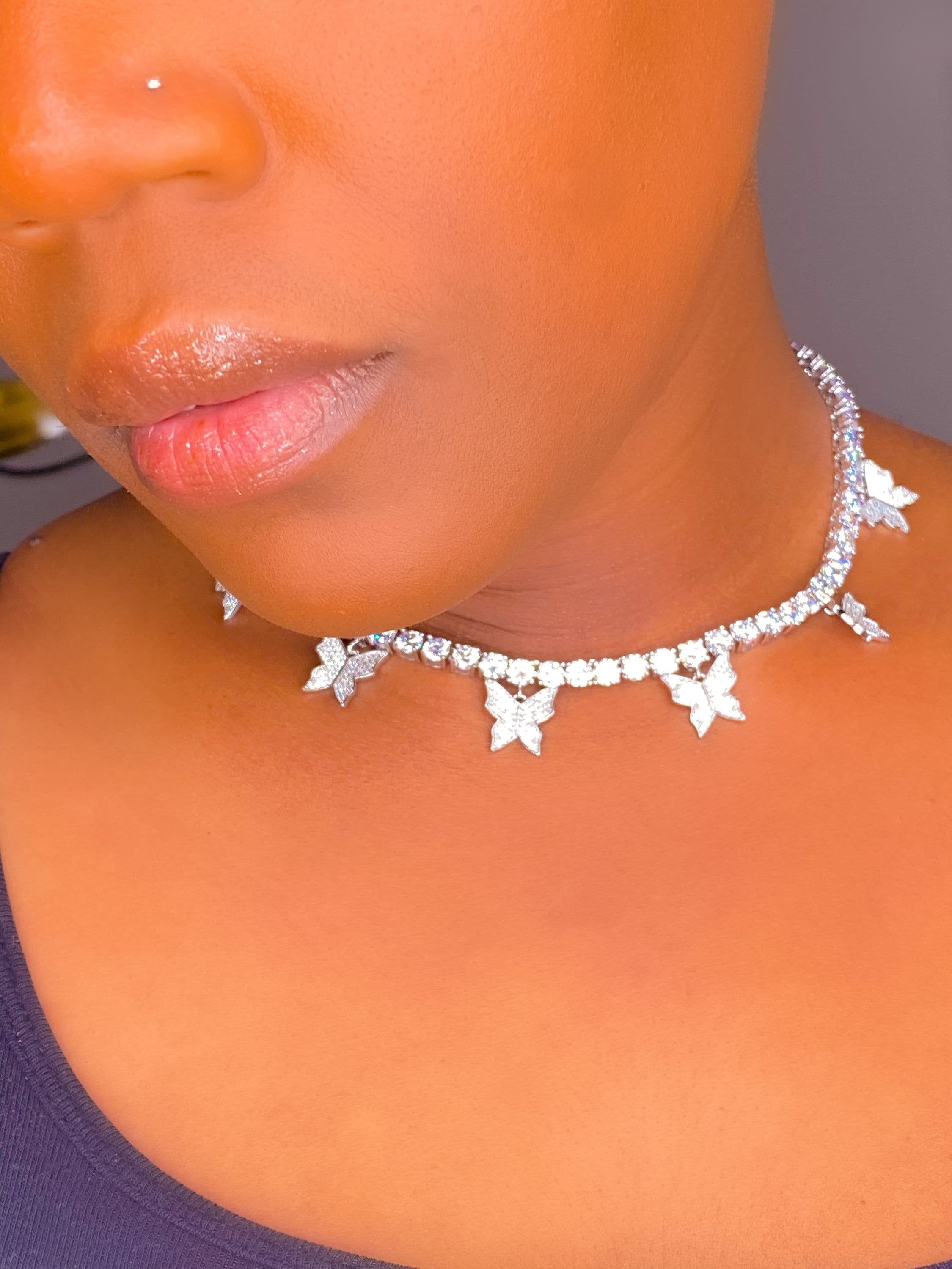 image-Necklace - So Icy Butterfly Choker