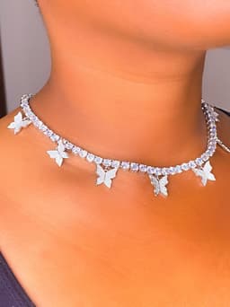 image-Necklace - So Icy Butterfly Choker