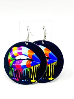 image-Hoops - Lips on Drip Savage Rainbow