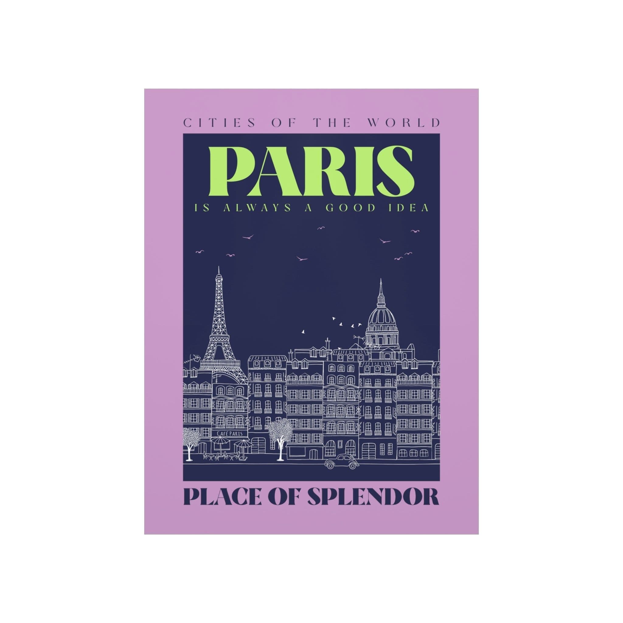 image-Paris City Outline Poster