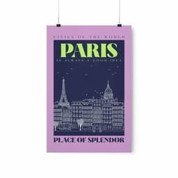 image-Paris City Outline Poster