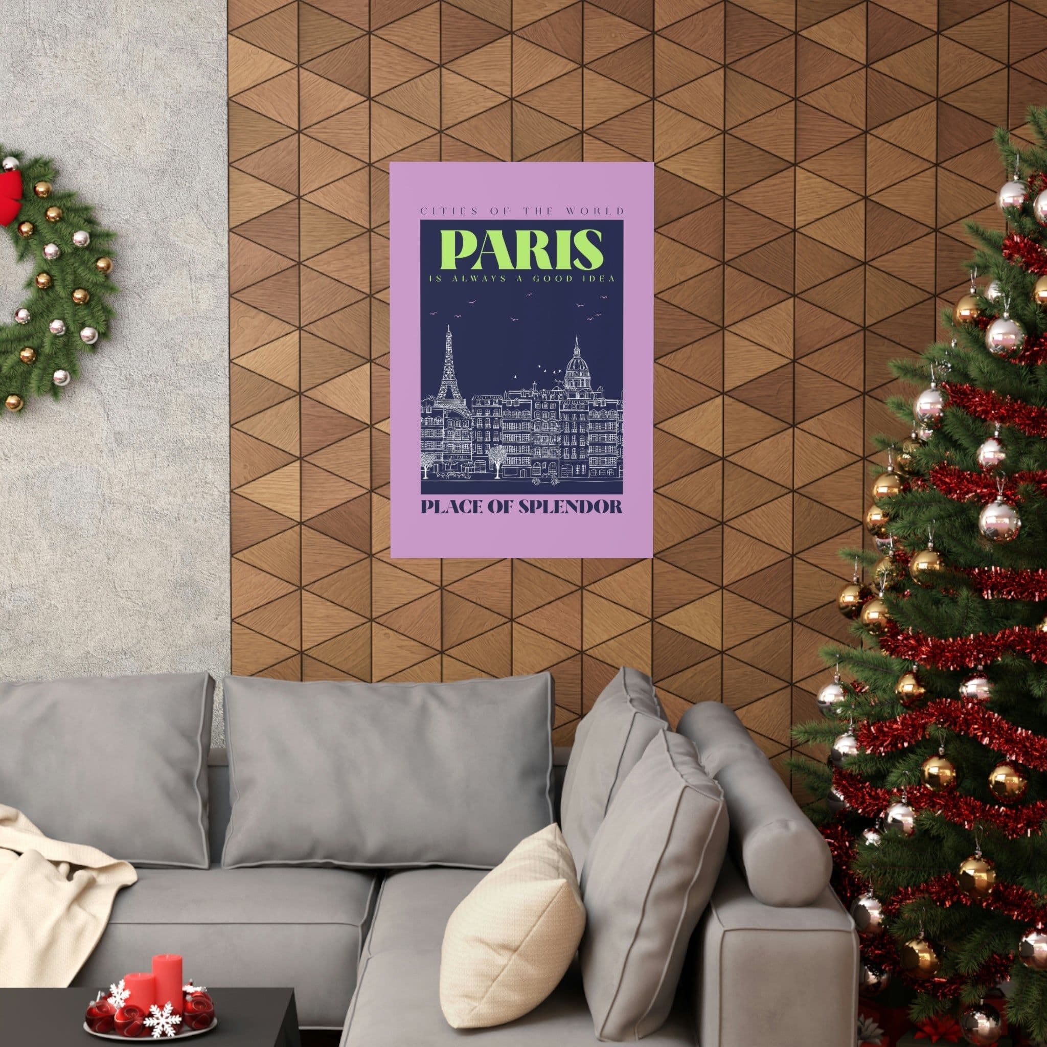 image-Paris City Outline Poster