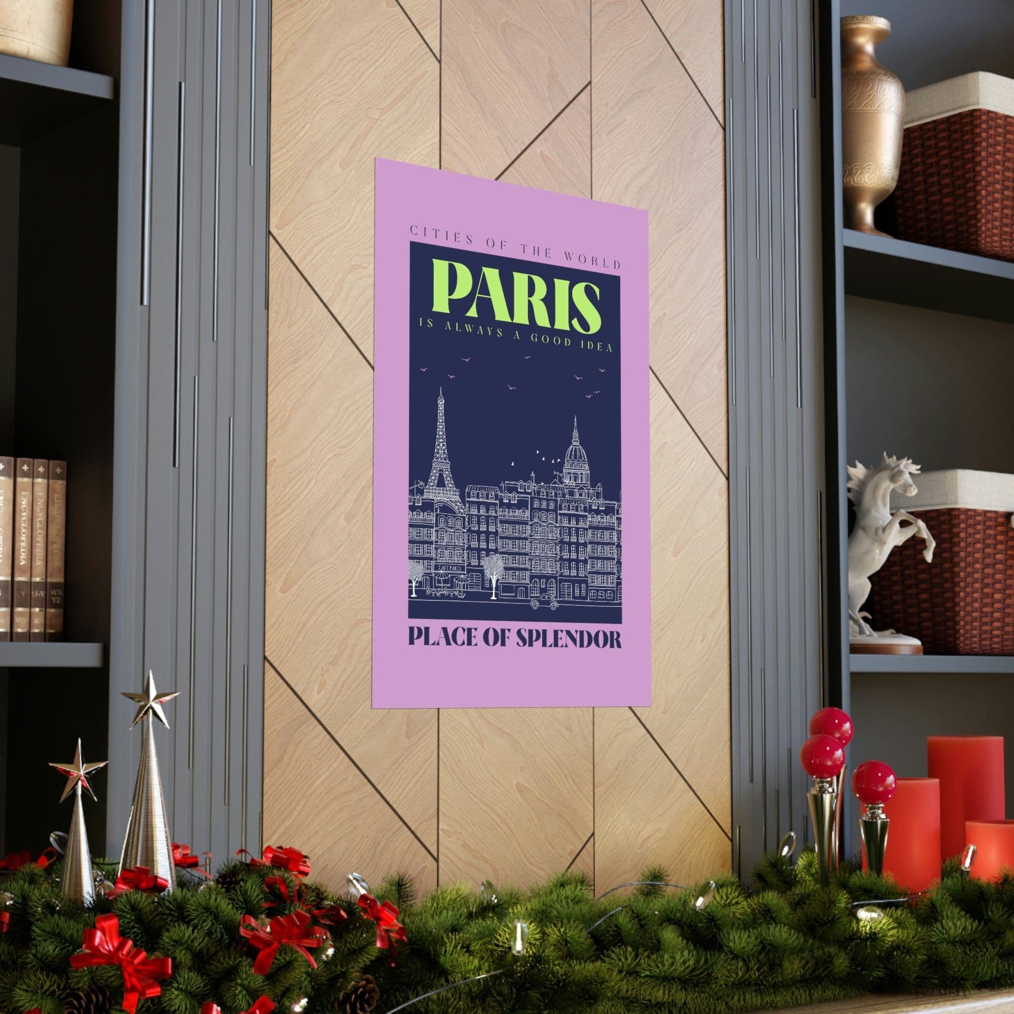 image-Paris City Outline Poster