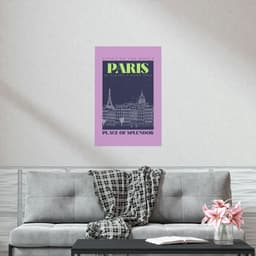 image-Paris City Outline Poster