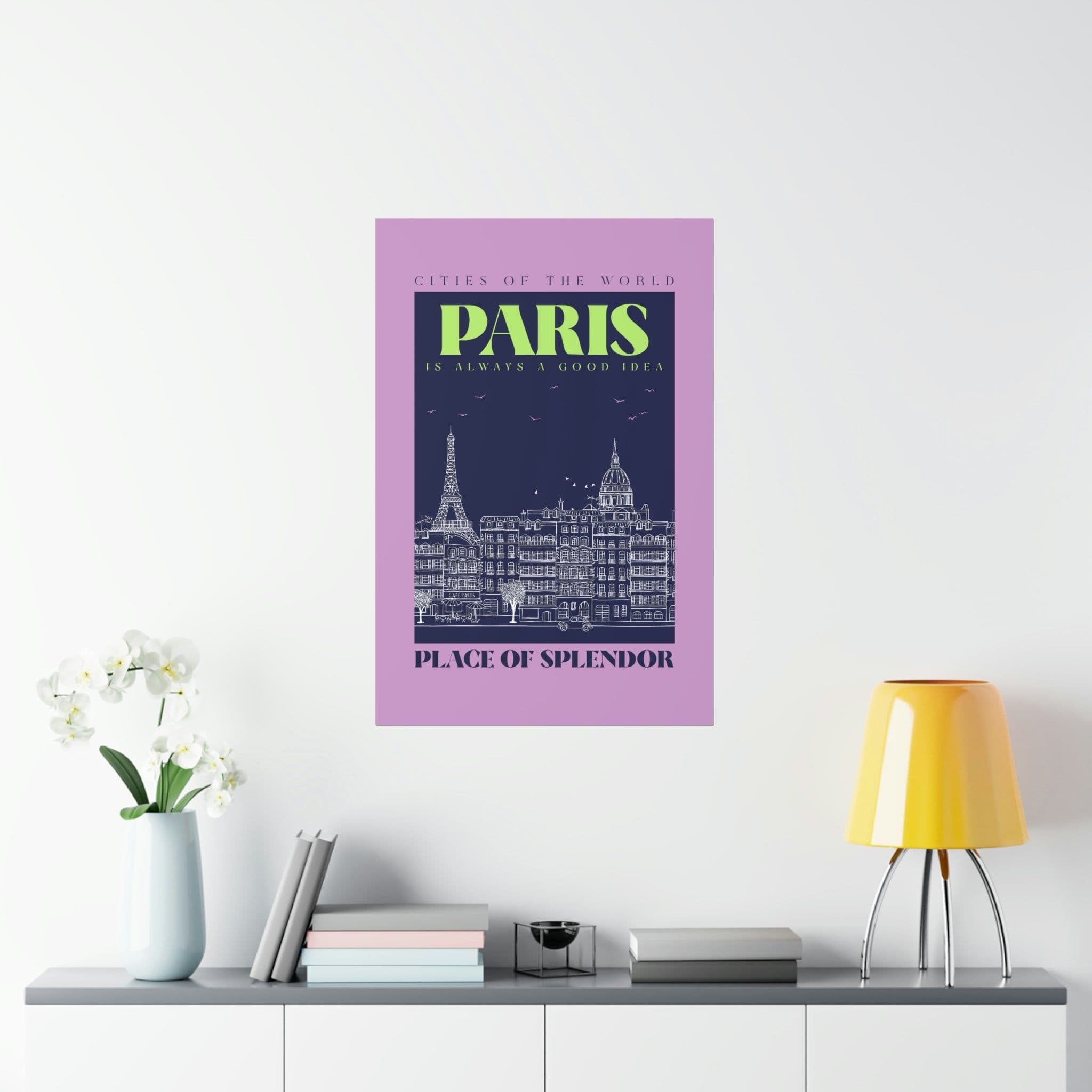 image-Paris City Outline Poster