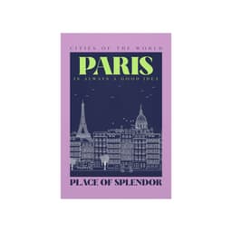 image-Paris City Outline Poster