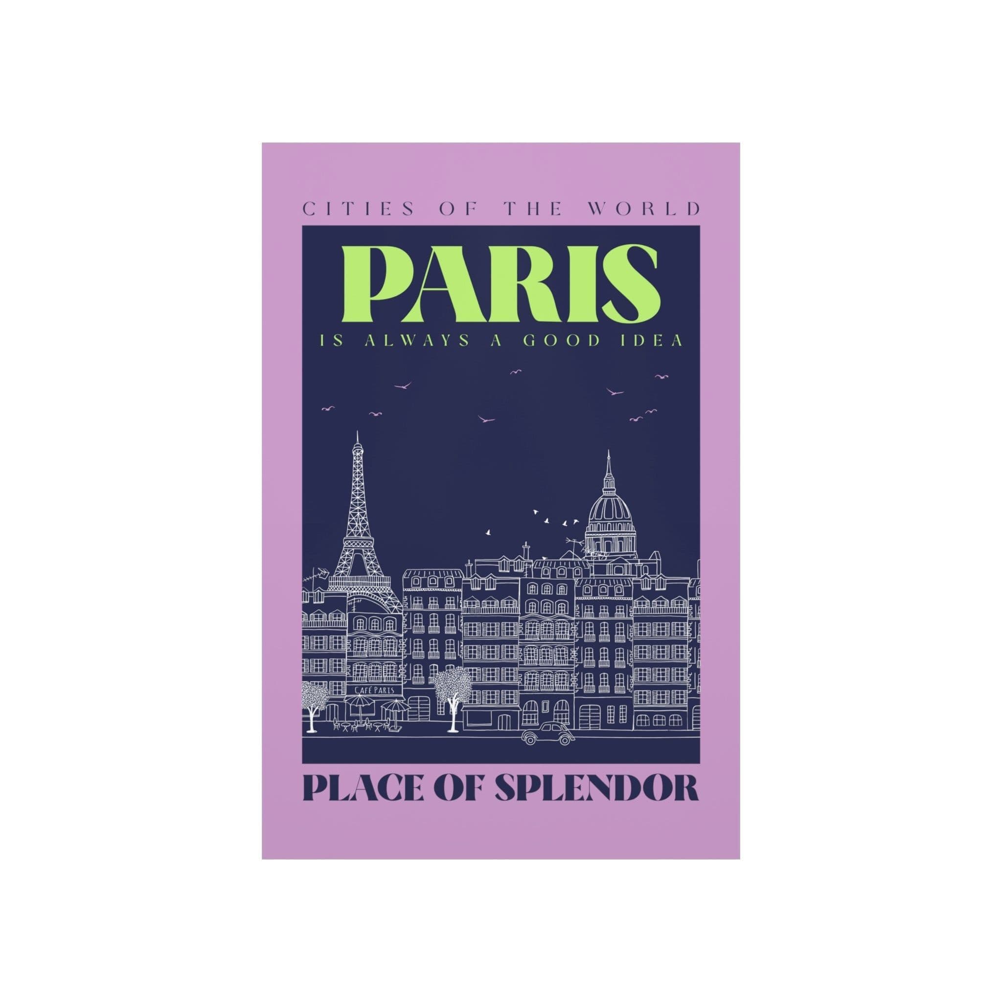 image-Paris City Outline Poster