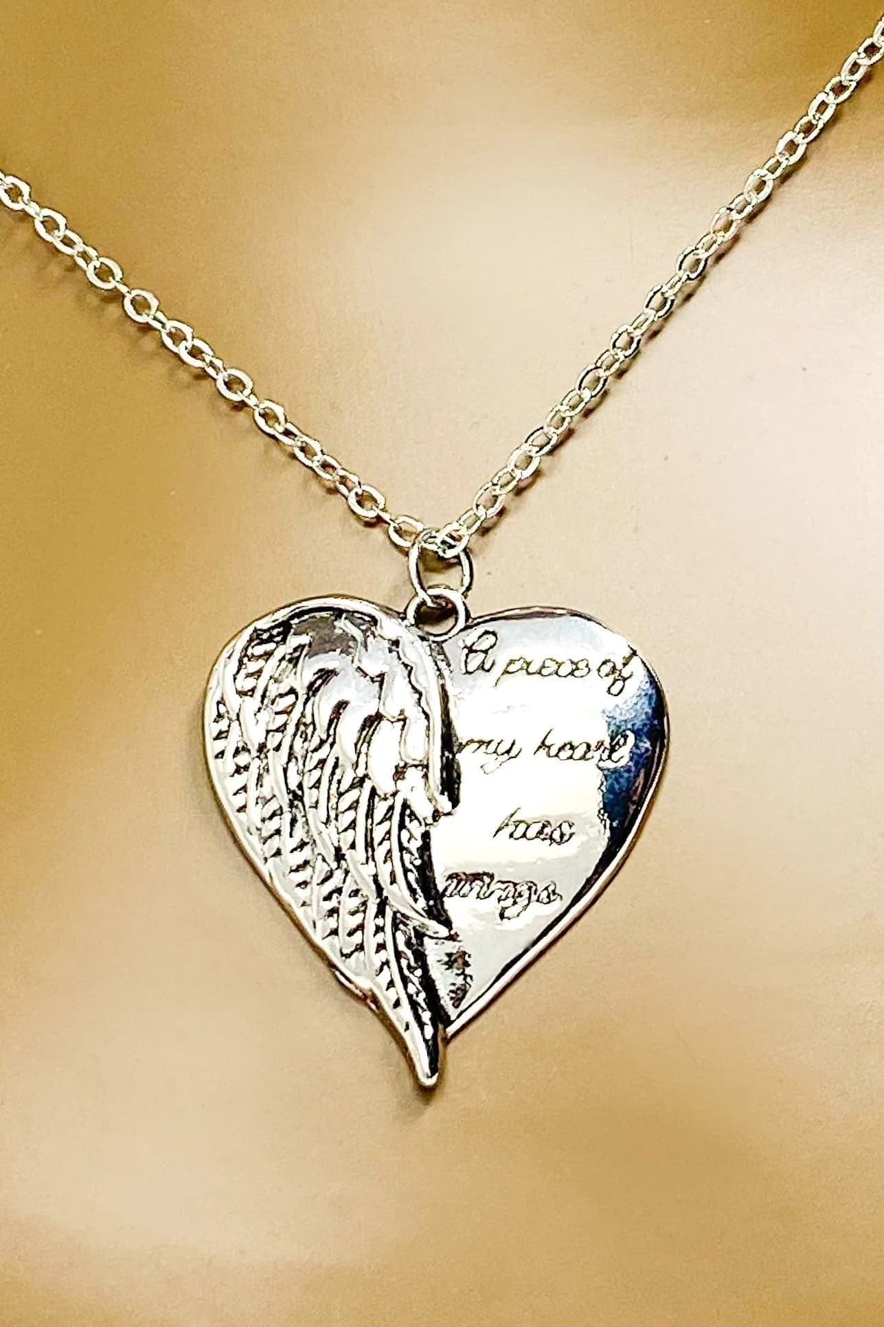 image-Necklace - A Piece of My Heart Has Wings