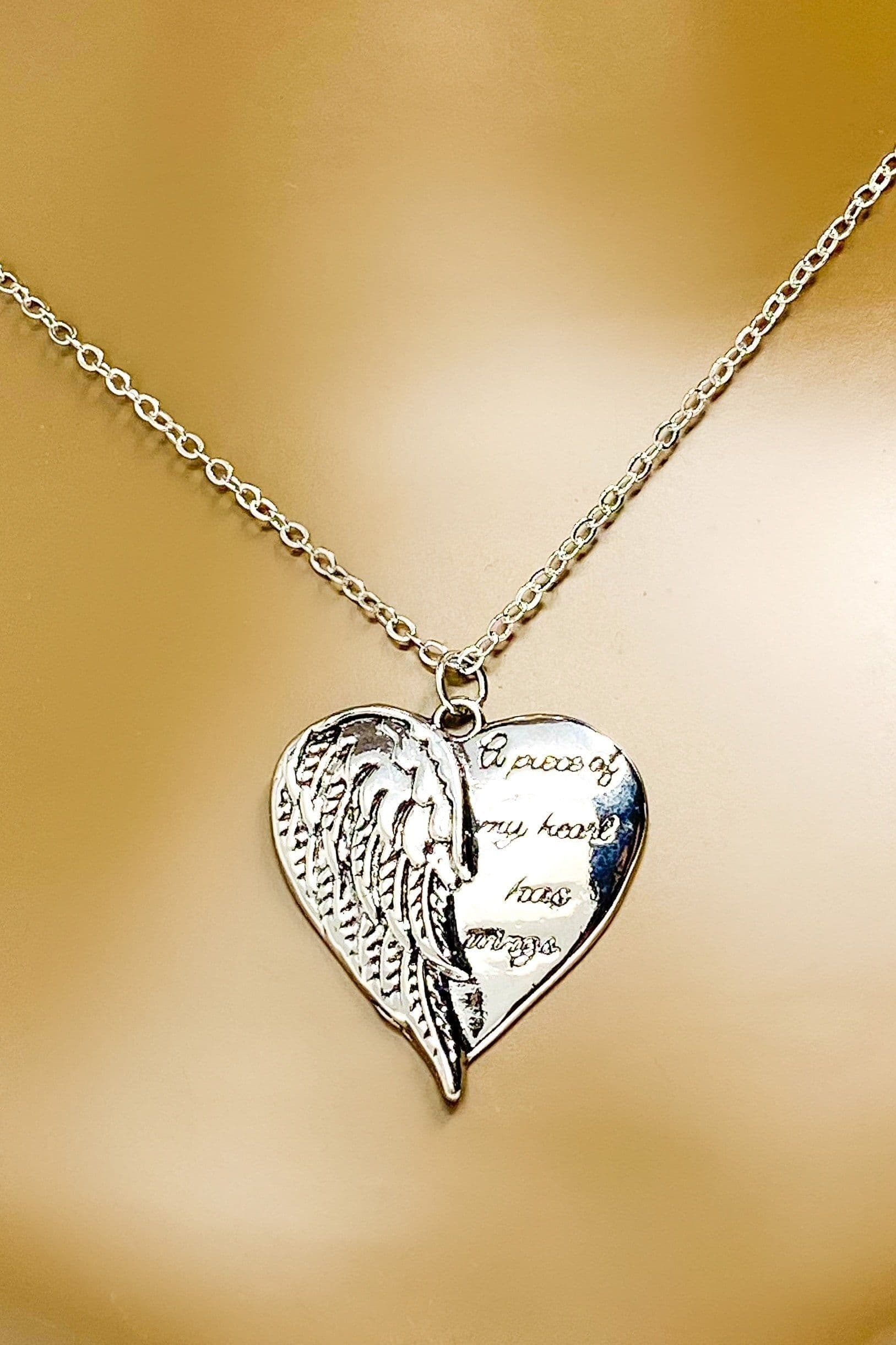 image-Necklace - A Piece of My Heart Has Wings