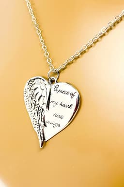 image-Necklace - A Piece of My Heart Has Wings