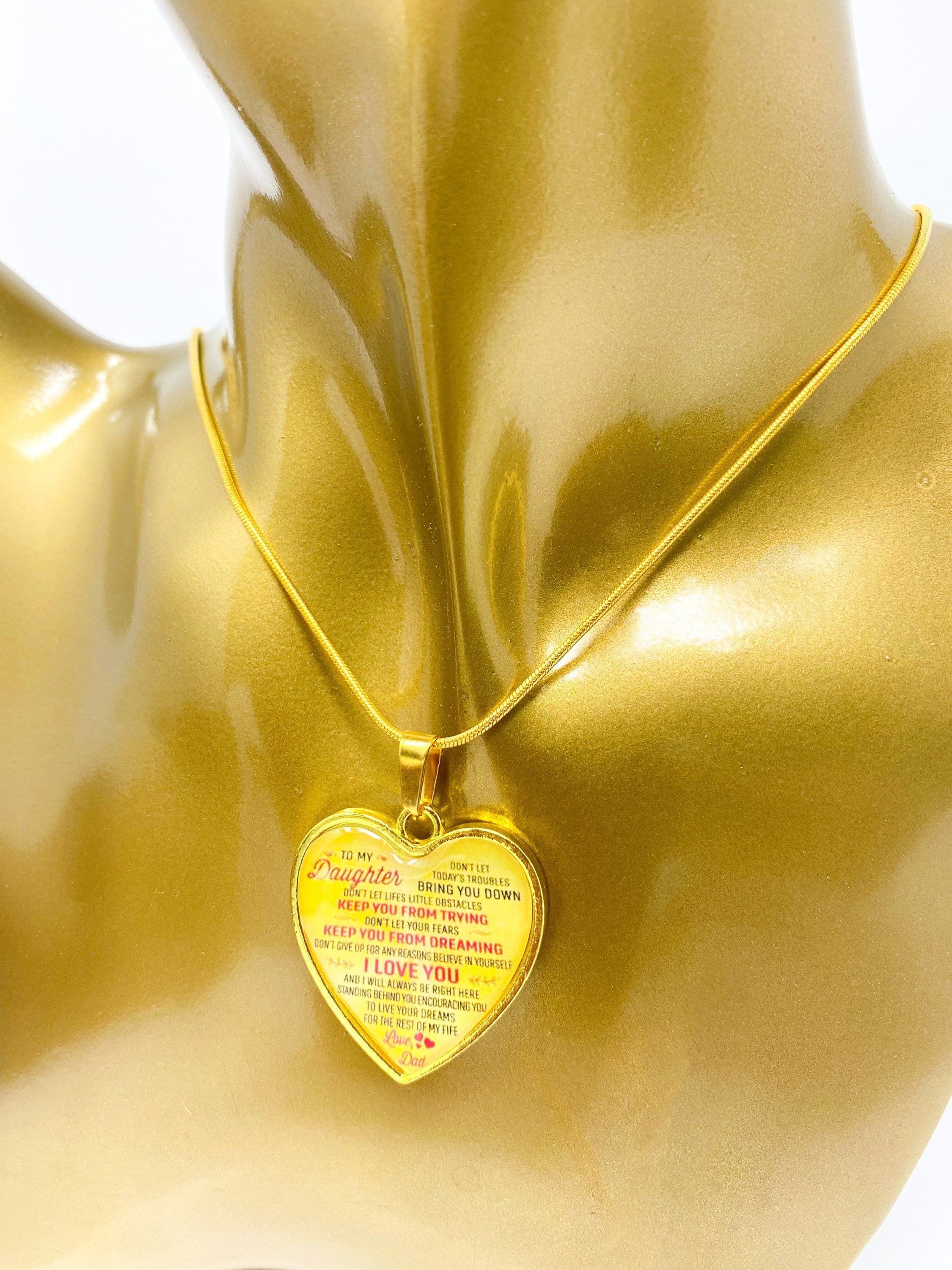 image-Necklace - To My Daughter, Keep Dreaming Love Dad Keepsake