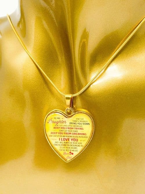 image-Necklace - To My Daughter, Keep Dreaming Love Dad Keepsake