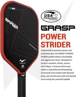 image-Grasp Power Pickleball Paddle 13mm T700 Carbon Fiber