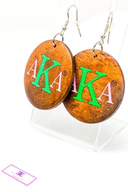 image-Hoops - AKA Monogrammed Earrings