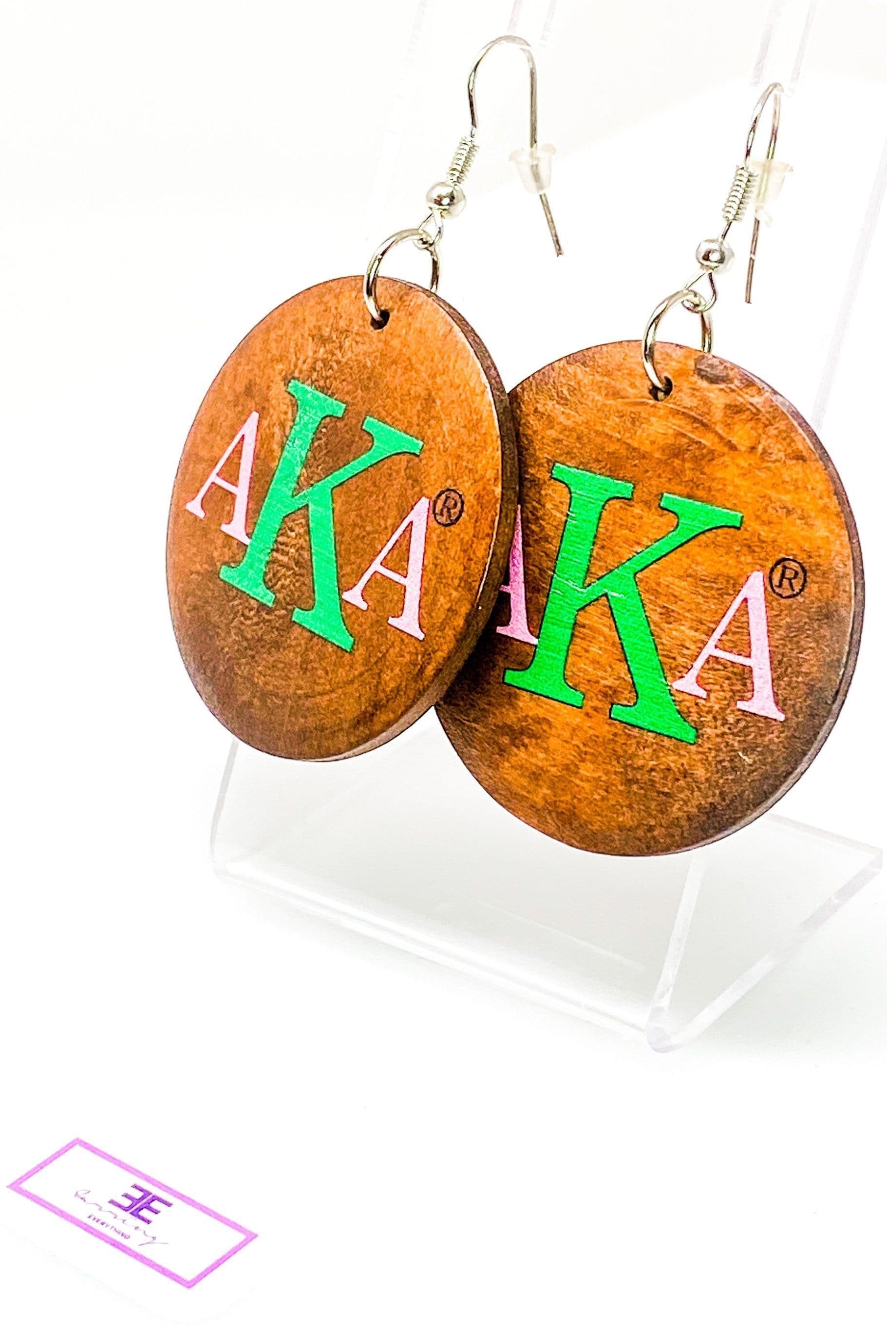 image-Hoops - AKA Monogrammed Earrings