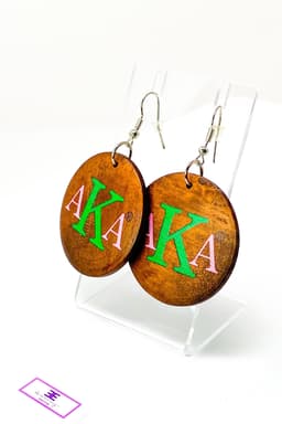 image-Hoops - AKA Monogrammed Earrings