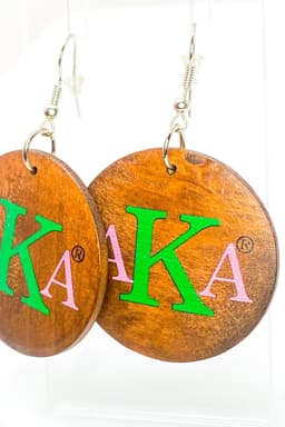 image-Hoops - AKA Monogrammed Earrings