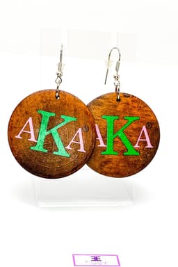 image-Hoops - AKA Monogrammed Earrings