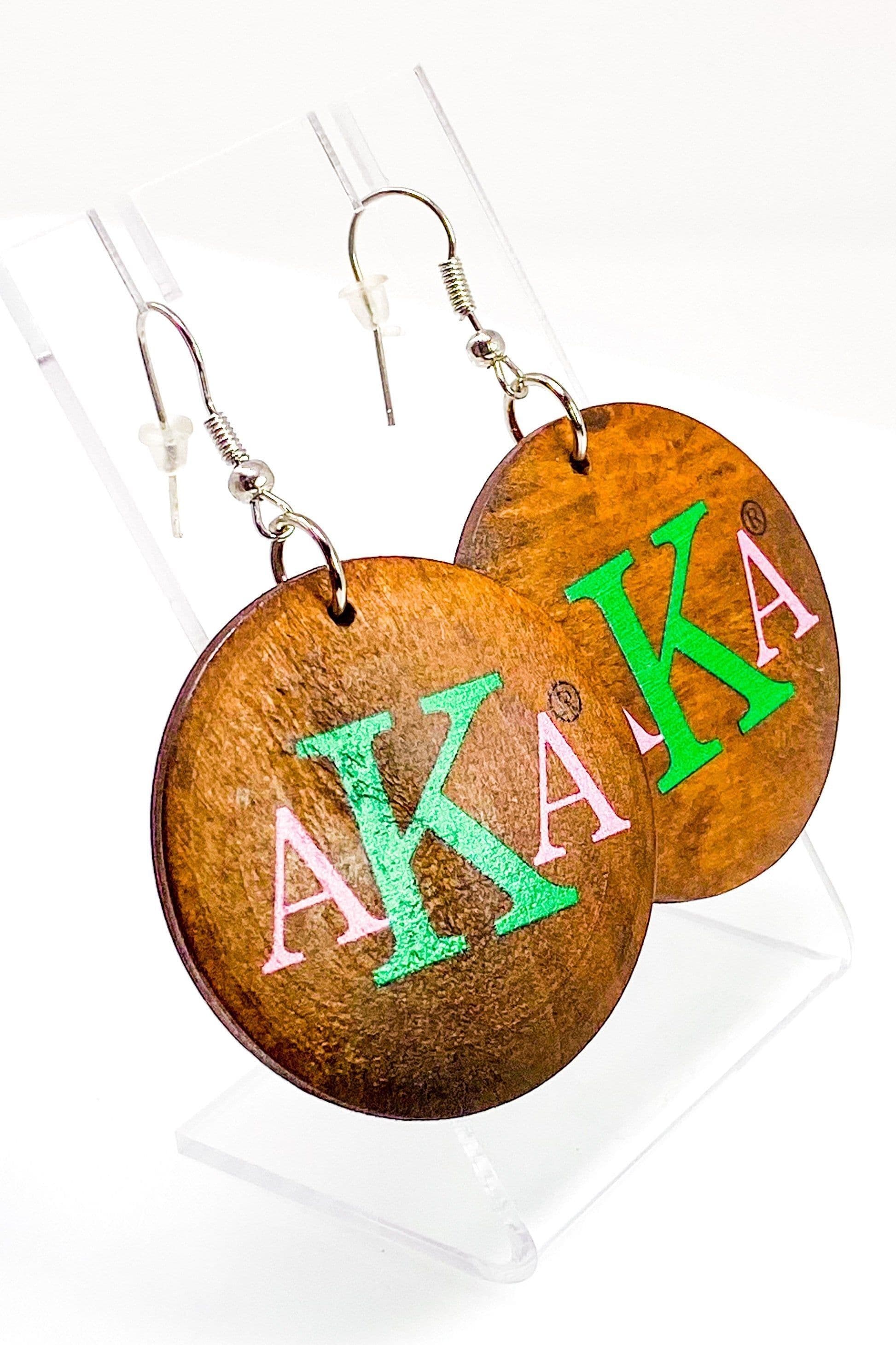 image-Hoops - AKA Monogrammed Earrings