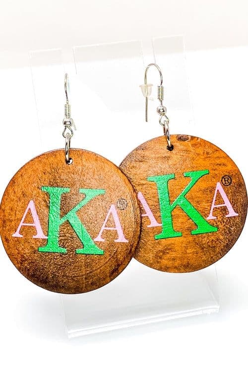 image-Hoops - AKA Monogrammed Earrings