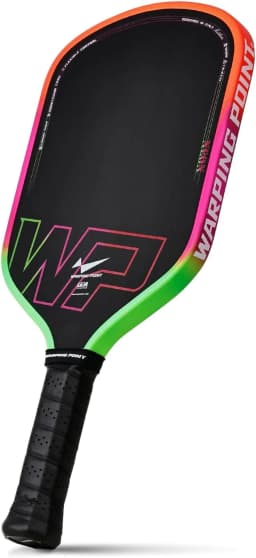 image-Neon Pickleball Paddle 16mm Core in Green, Pink & Orange Warping Point