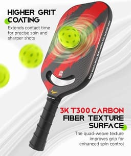 image-Warping Point Ascent Pickleball Paddle Aerothroat 13mm