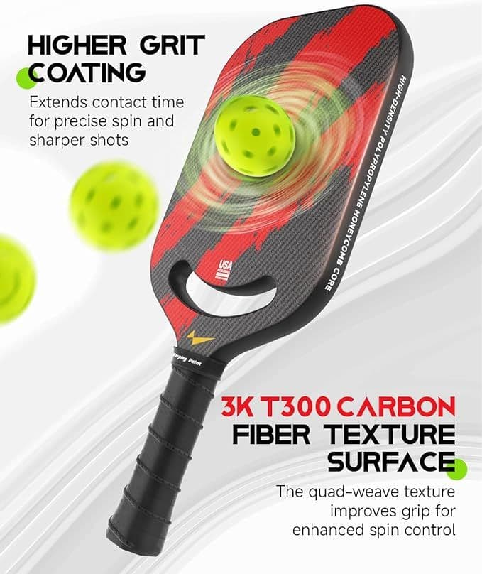 image-Warping Point Ascent Pickleball Paddle Aerothroat 13mm